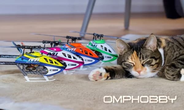 OMP Hobby M1 V3 PRO BNF Helikopter - Lyserød