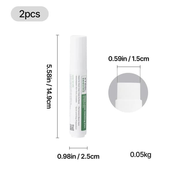 xTool Black Laser Marking Pen for Glass (2pcs)