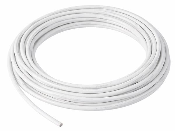 Bronto Silikonkabel  30AWG 5m - Hvit