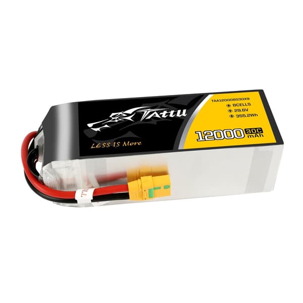 8s 12000mAh - 30C - Gens Ace Tattu XT90 AntiSpark