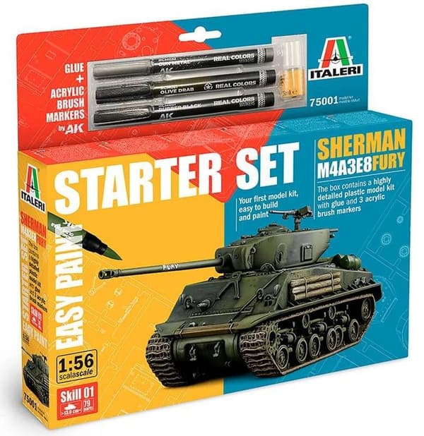 Italeri 1:56 - Sherman - Startersæt