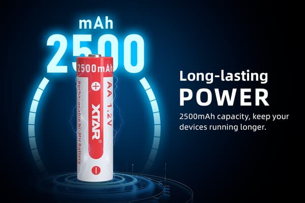 XTAR AA 1.2V 2500mAh Batterier 4stk