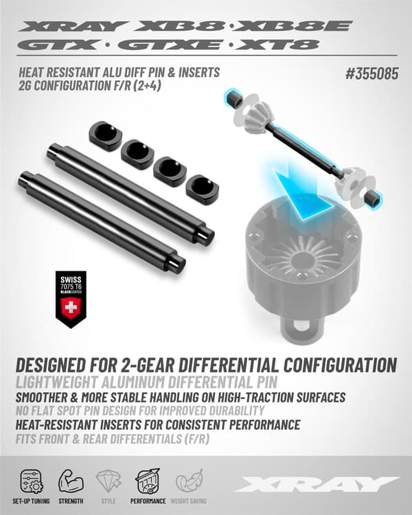 XR-355085 Heat Resistant Alu Diff Pin & Inserts