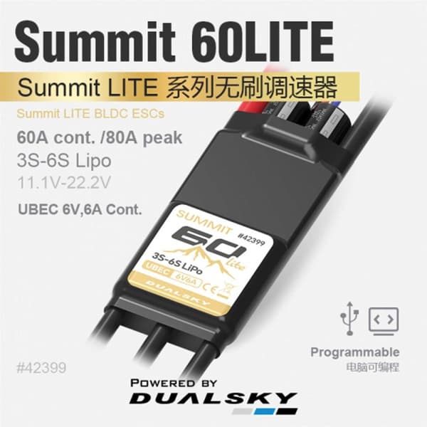 Dualsky Summit 60Lite 60A ESC 3-6S UBEC
