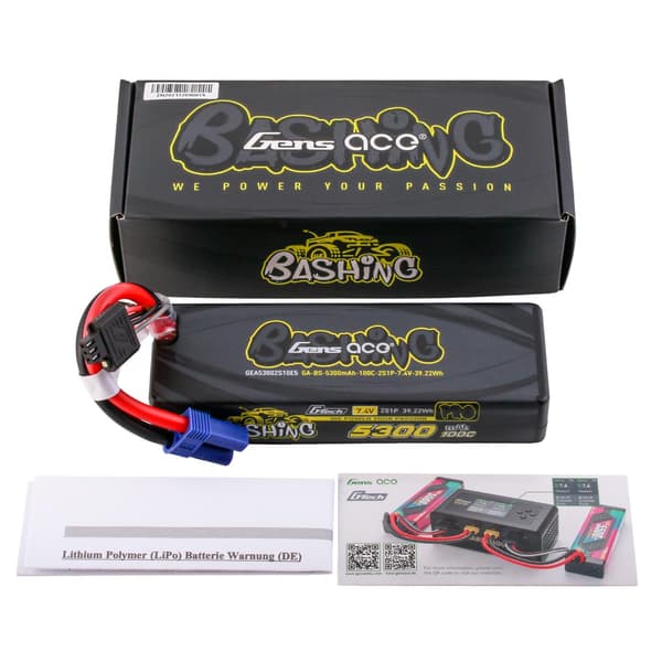2s  5300mAh -100C - Gens Ace EC5 Bashing G-Tech
