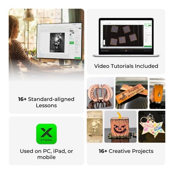 xTool CO2 Laser Material Education Package