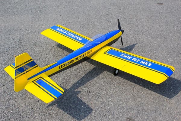 Seagull Kvik Fly MK3 1.6m 46-55cc ARF Gul/Blå