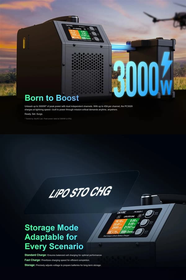 SkyRC PC3020 3000W 12-22S Datorladdare