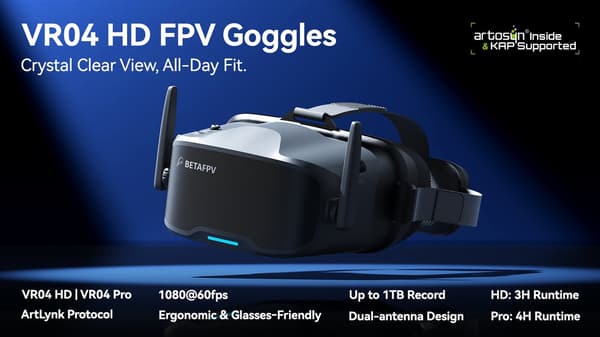 BETAFPV VR04 HD FPV-glasögon