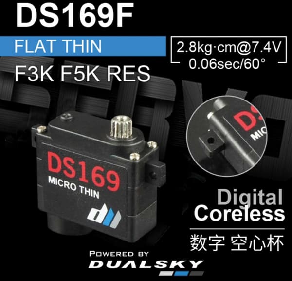 Dualsky DS169F Flat Thin Servo 3.1kg/0.053s