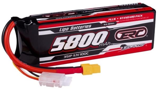 3s  5800mAh - 100C - Sunpadow ERC LiPo - XT60