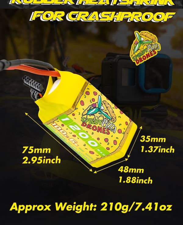 6s  1200mAh -120C - SpeedyPizzaDrones XT60