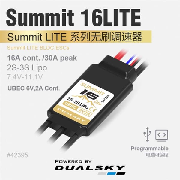 Dualsky Summit 16Lite 16A ESC 2-3S UBEC