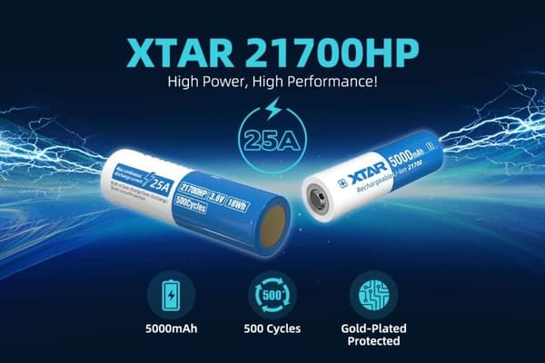 XTAR 21700HP 5000mAh 25A Li-Ion