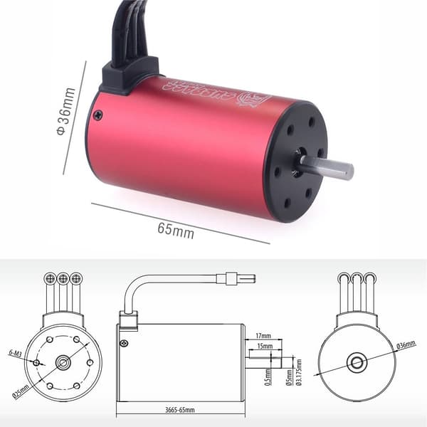 Surpass Hobby Combo  80A ESC m/3665 3500KV BL WP