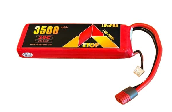 6,6V 3500mAh - 20C - Etop LiFePo4