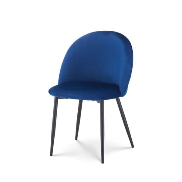 Chaise ISALYS i mörkblå sammet