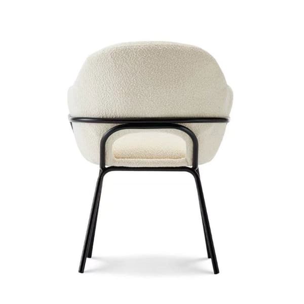 Beige tygsoffa ANDREA med bouclé och armstöd