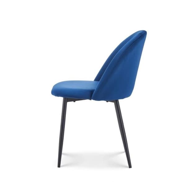 Chaise ISALYS i mörkblå sammet