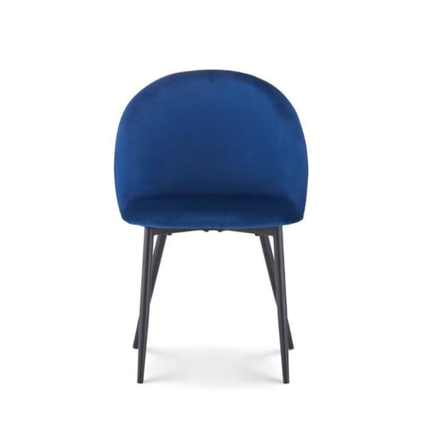 Chaise ISALYS i mörkblå sammet