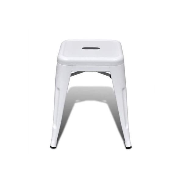 Mat vit taburett - Höjd 46 cm