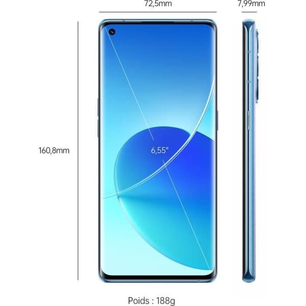 OPPO Reno6 Pro 256GB 5G Blå
