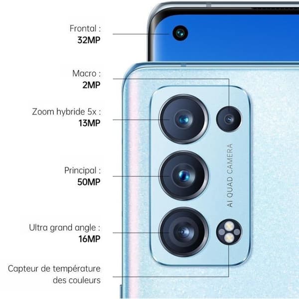 OPPO Reno6 Pro 256GB 5G Blå