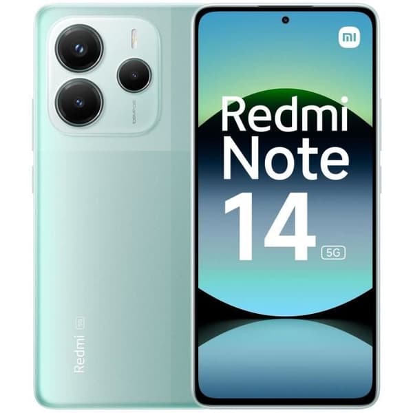 XIAOMI - Redmi Note 14 5G - 8 GB + 256 GB - Korallgrøn