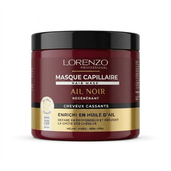 Lorenzo Professional Ail Noir Hårmask för Spröda Hår 500ml