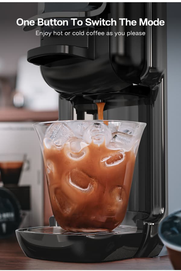 HiBREW H2B grå multi-kapsel kaffemaskine til hverdags kaffetilberedning