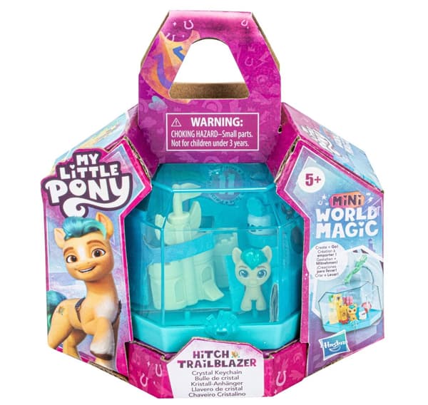 My Little Pony Mini World Magic - F5244 - Ensemble Porte clés de Cristal + Figurine 2.5cm + Accessoires - Izzy Moonbow