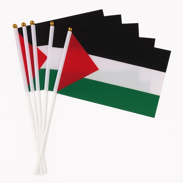 Palestinaflagg håndflagg – 5-pakning