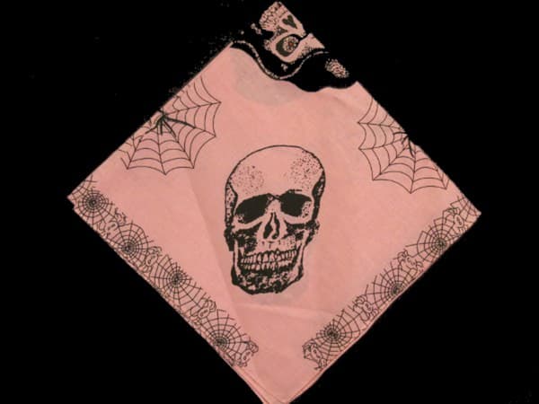 Bandana - Dødningehoveder med spindelvæv
