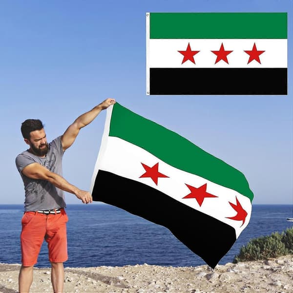 Flagg - Syria (gammelt) -Syrisk nasjonal koalisjon bruker