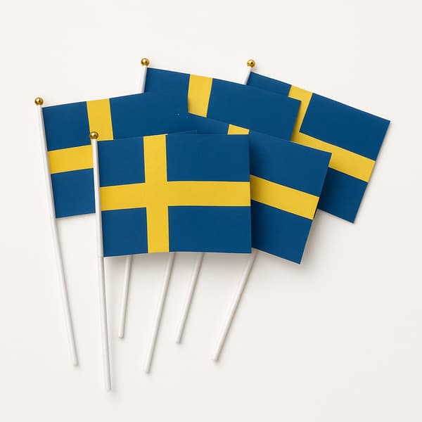 Sverige håndflagg – 5-pakning