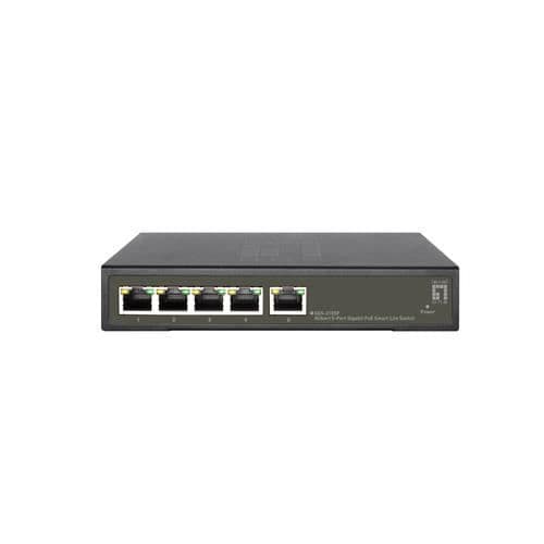 L2 Gigabit Ethernet Managed Network Switch - LEVELONE GES-2105P - 5 portar - QoS - Webbaserad hantering