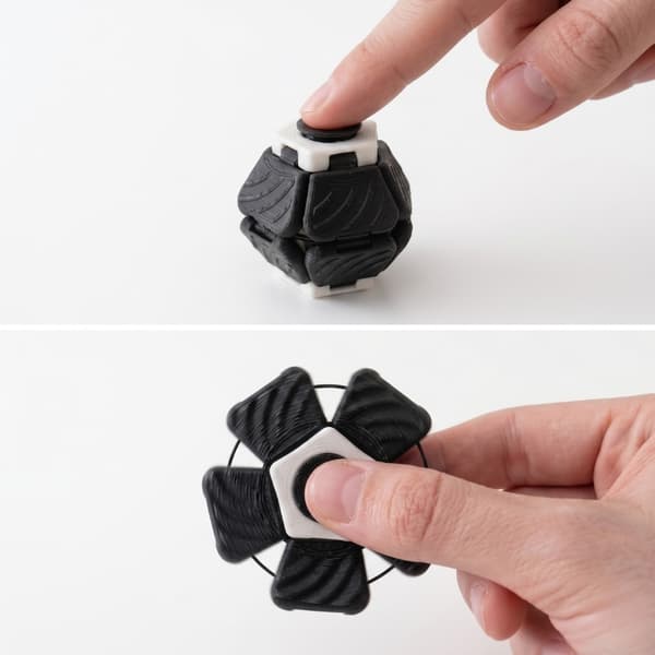 PentaSpin 2-i-1 Fidget Spinner & Taktil Klicker Stresslindring