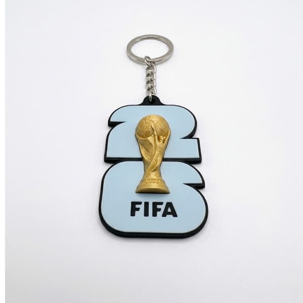 FIFA 2026 Fodboldtrofæ Nøglering med lynlås