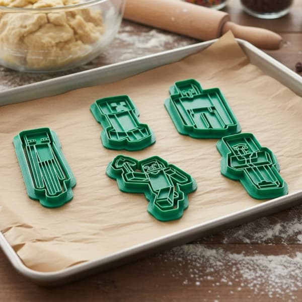5-pack Minecraft-karaktärer kakformar | Playdough-form