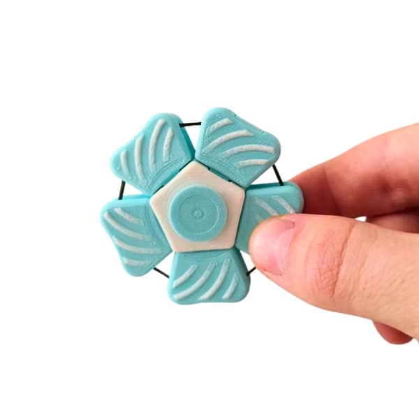 PentaSpin 2-i-1 Fidget Spinner & Taktil Klicker Stresslindring