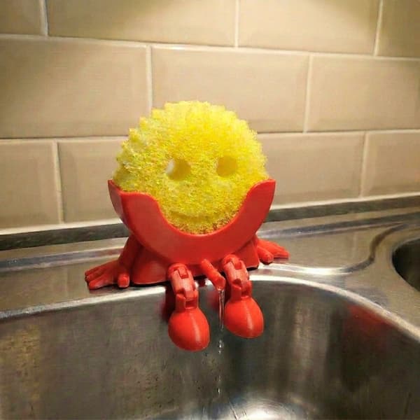 Hållare för Scrub Daddy | Svampbehållare med avlopp