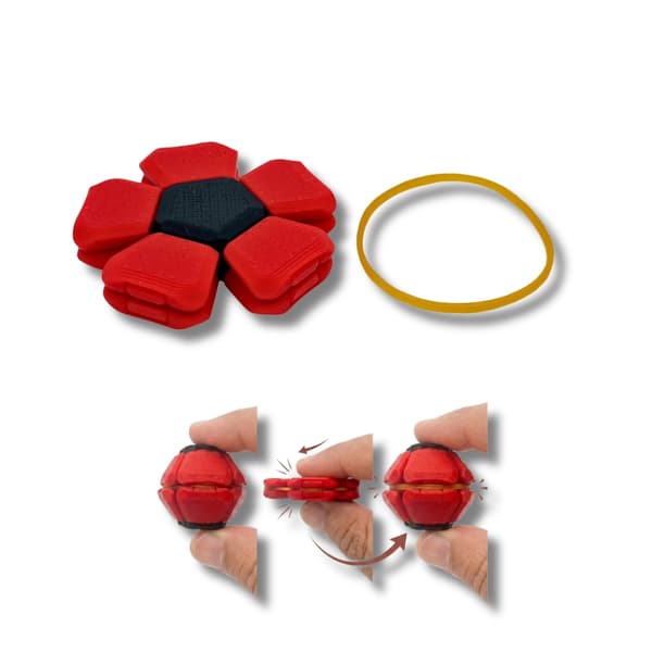 PentaClick Fidget Clicker - Myk stressleke - Sensorisk klemball