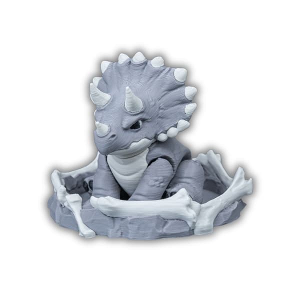 Dinosaurie Fidget-leksaksfigur med bo | Dini Mini Dino