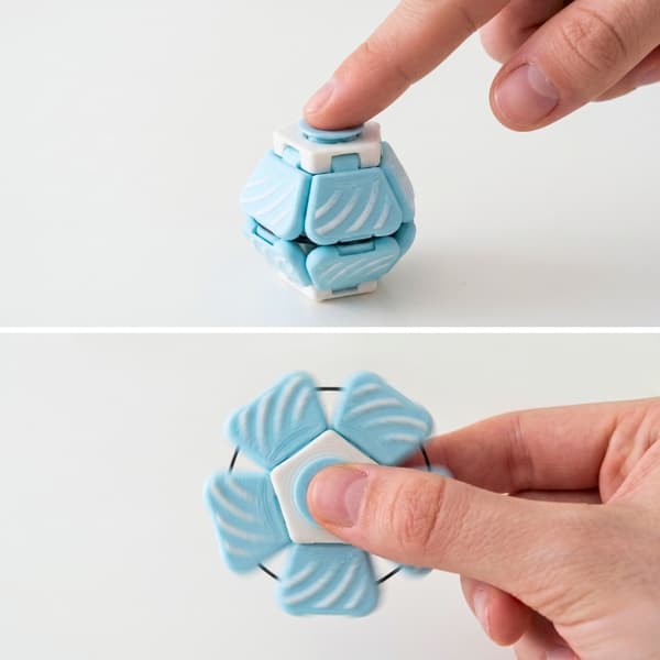 PentaSpin 2-i-1 Fidget Spinner & Taktil Klicker Stresslindring
