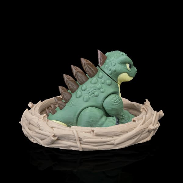 Dinosaurie Fidget-leksaksfigur med bo | Dini Mini Dino