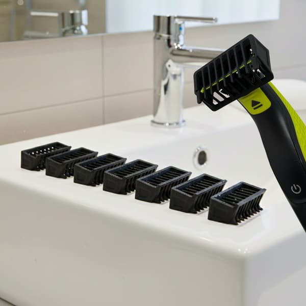 7 kammar kompatibla med Philips OneBlade 0,75-5 mm