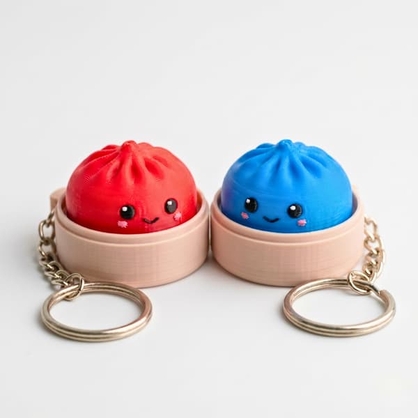 4-pak sød Dumpling Clicker Fidget-legetøj | Farverig stresslindring