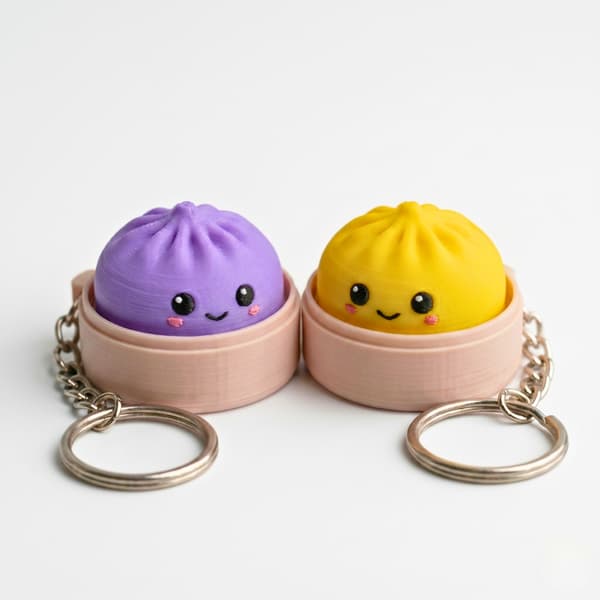 4-pak sød Dumpling Clicker Fidget-legetøj | Farverig stresslindring