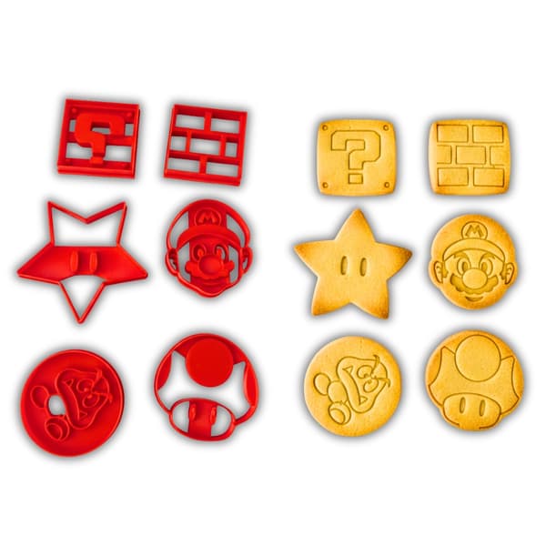 6-pakning kakeutstikkere 8 cm | Inspirert Mario Bros