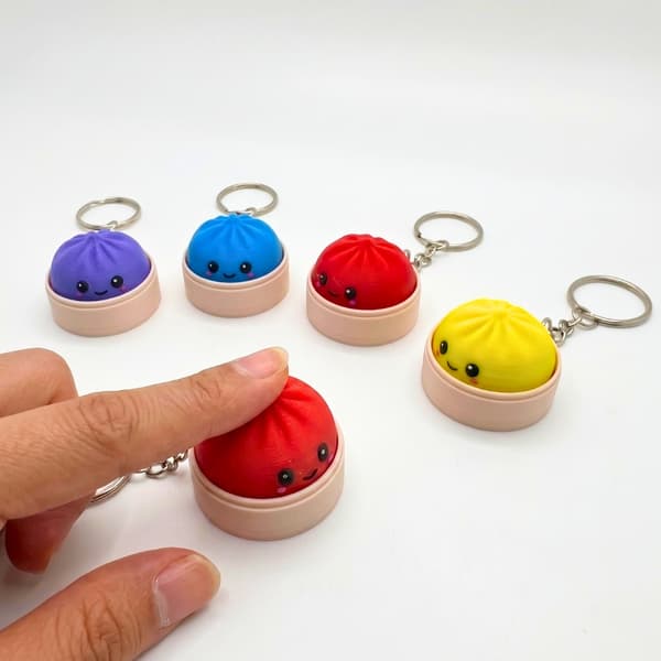 2-pak sød Dumpling Clicker Fidget-legetøj rød blå | Farverig stresslindring